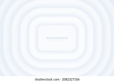 Diseño de Material Moderno Morfismo de luz Rectángulo redondeado Formas 3D Vector de tecnología abstracta futurista fondo. Estructura rectangular geométrica borrosa de color azul claro Papel de fondo vacío