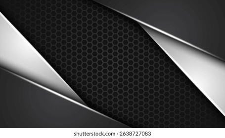 Modern material design with polygonal pattern. Overlapping paper, corporate template for your business, vector abstract widescreen background