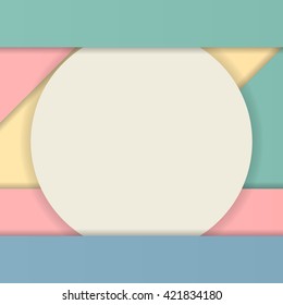 Modern material design for web advertising, geometric shapes with shadow