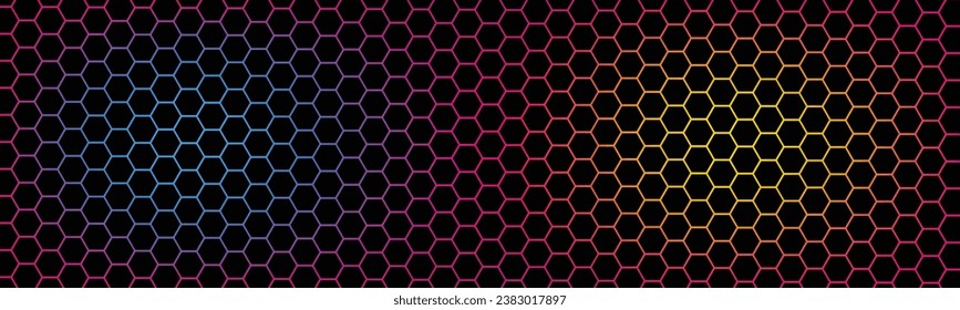 Modern material header in black with overlapping layers and diagonal lines in cmyk color. Template for your business. eps 10