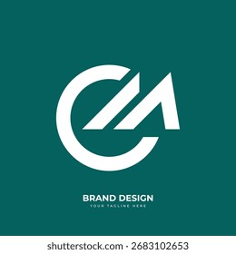 Modern Mc Cm rounded letter monogram logo with creative abstract style, perfect for finance branding.