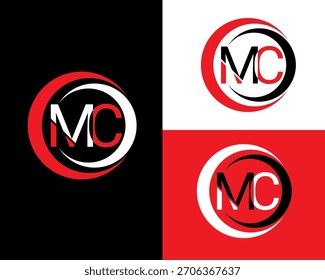 Modern MC Monogram Logo Branding Design. Vector illustration. 