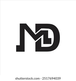 Modern Md letters vector icon elegant, MD logo monogram initials letter concept design