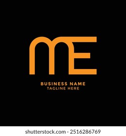 Modern ME Letter initial based letter icon logo
