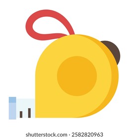 Modern measure icon representing length, dimension analysis, and engineering accuracy.