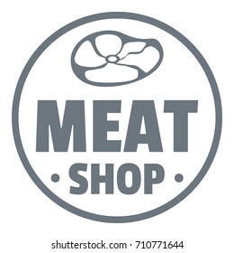 Modern meat shop logo. Simple illustration of modern meat shop vector logo for web design isolated on white background