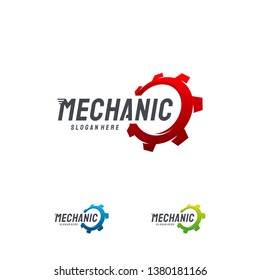 Modern Mechanic Logo designs Vector, Gear Technology logo template