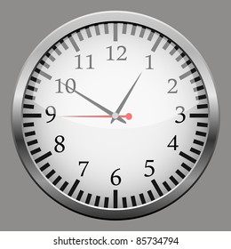 Modern mechanical clock with arabic numerals