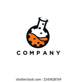 Modern Mechanical Lab Logo Illustration Design