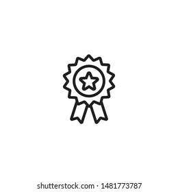 Modern medal icon. Award vector icon. Achievement symbol. Badge sign. Trendy Flat style for graphic design, Web site, UI. EPS10. Vector illustration
