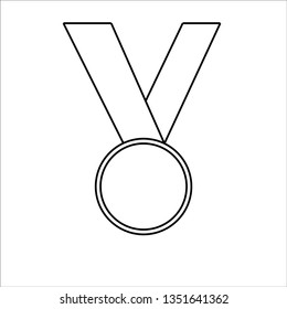 Modern medal line icon. Premium pictogram isolated on a white background. Vector illustration. Stroke high quality symbol. Medal icon in modern line style