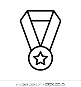Modern medal line icon. Premium pictogram, high quality symbol, Vector illustration isolated on a white background.