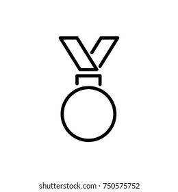 Modern medal line icon. Premium pictogram isolated on a white background. Vector illustration. Stroke high quality symbol. Medal icon in modern line style.