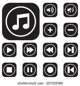 Modern media icons , vector for use.