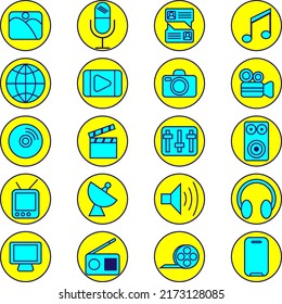 Modern media, illustration, vector on a white background.
