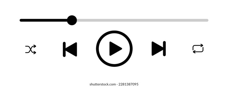 Modern media player interface element