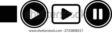 Modern media player interface with play, pause, and skip buttons