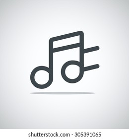 Modern media web icon. Notes