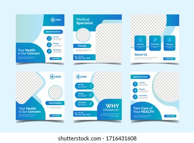 Modern medical banner for social media post template