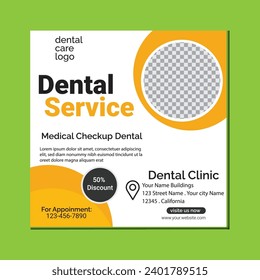 Modern medical banner for social media post template