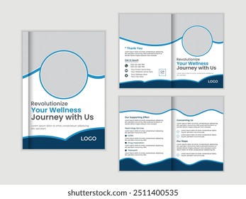 Modern Medical Bi Fold Brochure Design Template or Flyer Design Template, Business by fold brochure template