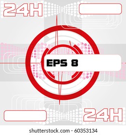 Modern medical or business vector background with heart line. 24 hours care.