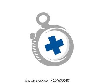 Modern Medical Checkup Schedule Logo In White Isolated Background Illustration