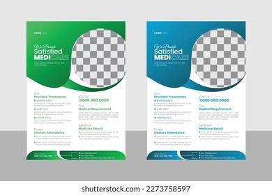 Modern Medical doctor Healthcare Flyer a4 template design decoration for printing and presentation vector illustration