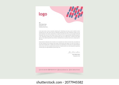 Modern medical doctor healthcare letterhead design template. Editable Medical Office Letterhead Design. Doctor Prescriptions Pad Design. Vector Illustration