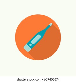 Modern medical electronic thermometer for measuring body temperature. Tool for diagnosing diseases. 