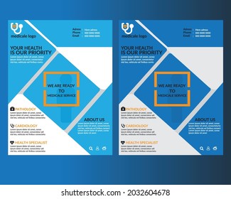 Ilustración moderna de diseño vectorial de plancha de capas de capas médicas 