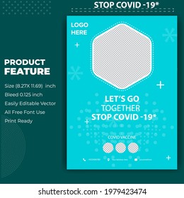 Modern Medical Flyer Protect Yourself  And vaccine take with Medic Clinic Medical Care Vector File Template
