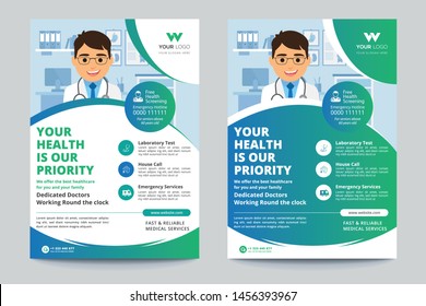 Modern Medical Flyer Template Design