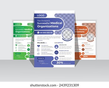 Modern Medical Flyer Template Design. Healthcare business flyer Template, Medical and healthcare modern flyer template. health doctor flyer design.
