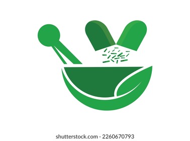 Modern Medical and health care center Ayurvedic logo design, Vector illustration
