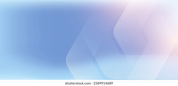 Modern medical or health care scientific abstract background with hexagons. Geometric stripe line art design for poster, brochure, cover, banner, header, website, presentation template.