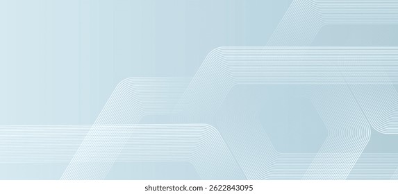 Modern medical or health care scientific abstract background with hexagons. Geometric stripe line art design for poster, brochure, cover, banner, header, website, presentation template.