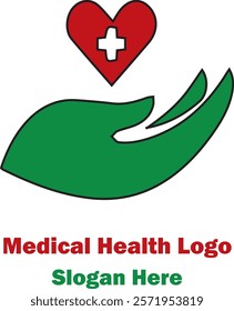 A modern medical health logo featuring a cross symbol integrated with a heartbeat line, symbolizing care, wellness, and trust.






