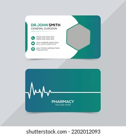 Modern medical healthcare doctor business card template design