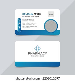 Modern medical healthcare doctor business card template design