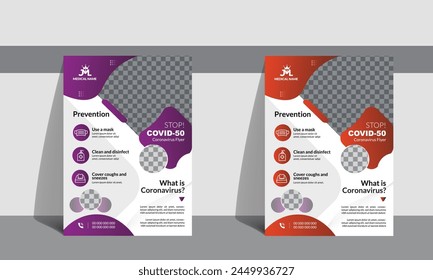  Modern Medical Healthcare Flyer Layout template design