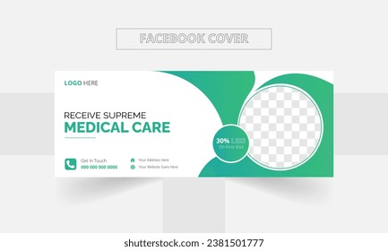 Modern medical and healthcare social media and fb cover design 