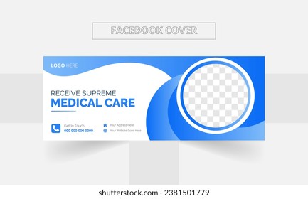Modern medical and healthcare social media and fb cover design 