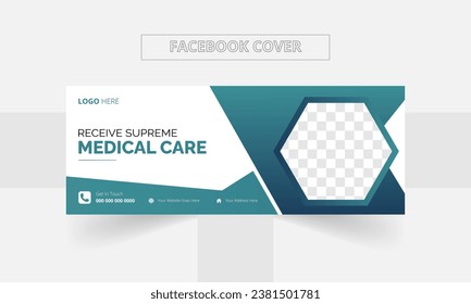 Modern medical and healthcare social media and fb cover design 