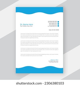 Modern medical or hospital letterhead template design