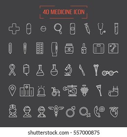 Modern medical icon set.vector illustrator