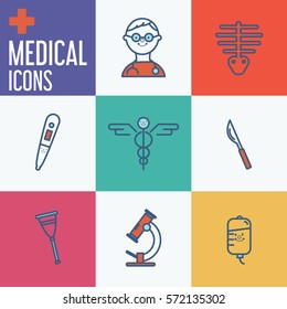 Modern medical icon set.vector illustrator