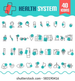 Modern medical icon set.vector illustrator