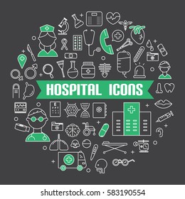 Modern medical icon set.vector illustrator