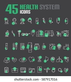 Modern medical icon set.vector illustrator